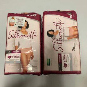 Depend Silhouette Incontinence & Postpartum Underwear Maximum Absorbency 2Pk